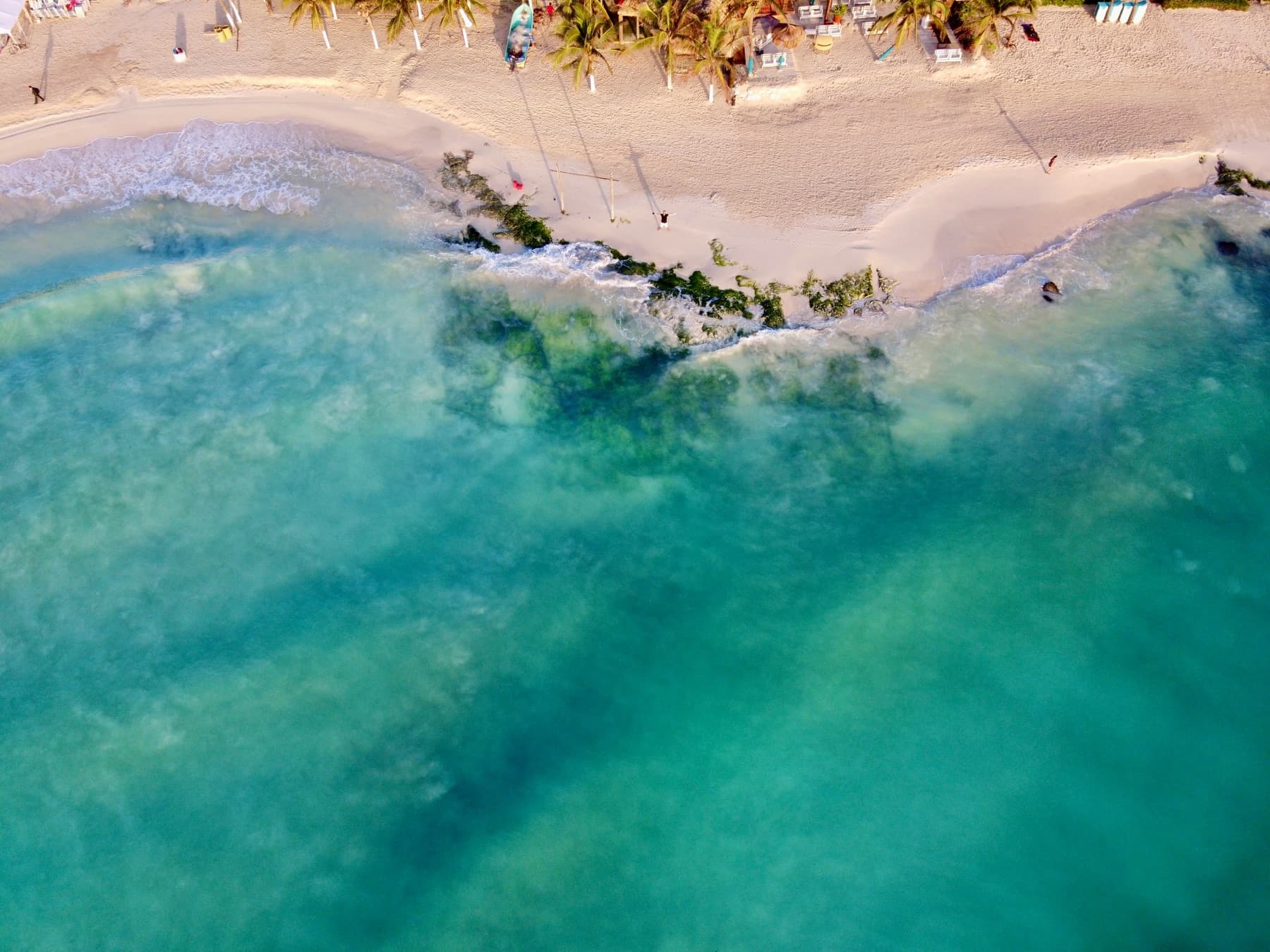 Vista aérea del litoral de Playa del Carmen